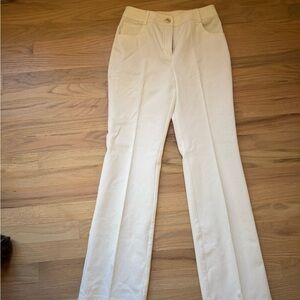 St. John Collection Ivory Straight Leg Pants